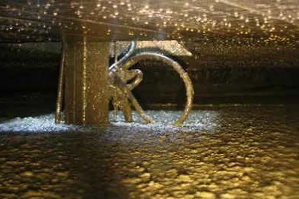 Agitator in a biogas plant