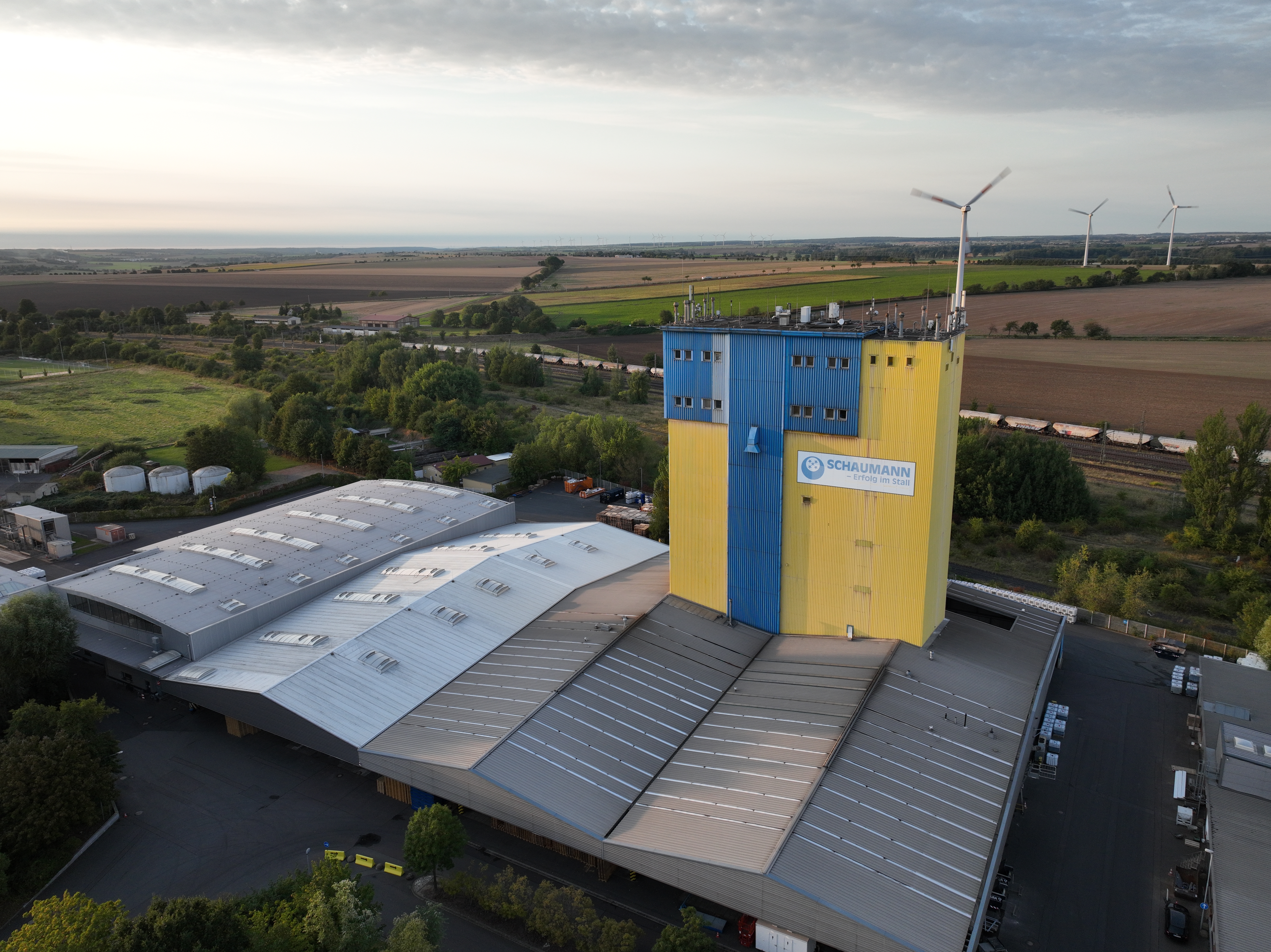 Vue aérienne des installations de production à Eilsleben Vue aérienne des installations de production à Eilsleben