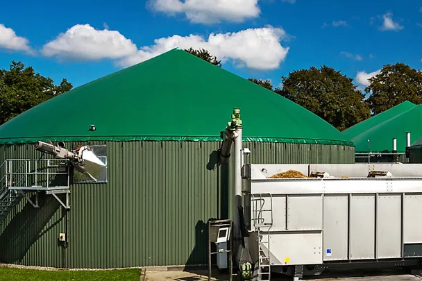 Impianto di biogas nella tenuta di Hülsenberg Impianto di biogas nella tenuta di Hülsenberg