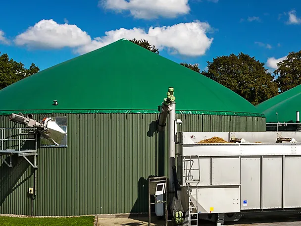 Impianto di biogas nella tenuta di Hülsenberg