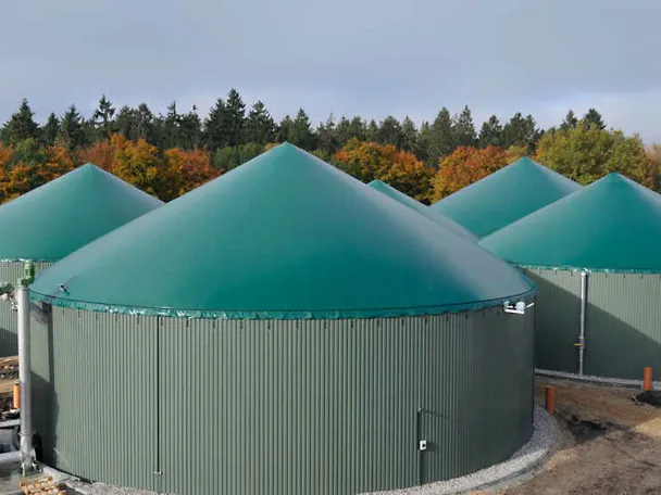 Impianto di biogas nella tenuta Hülsenberg